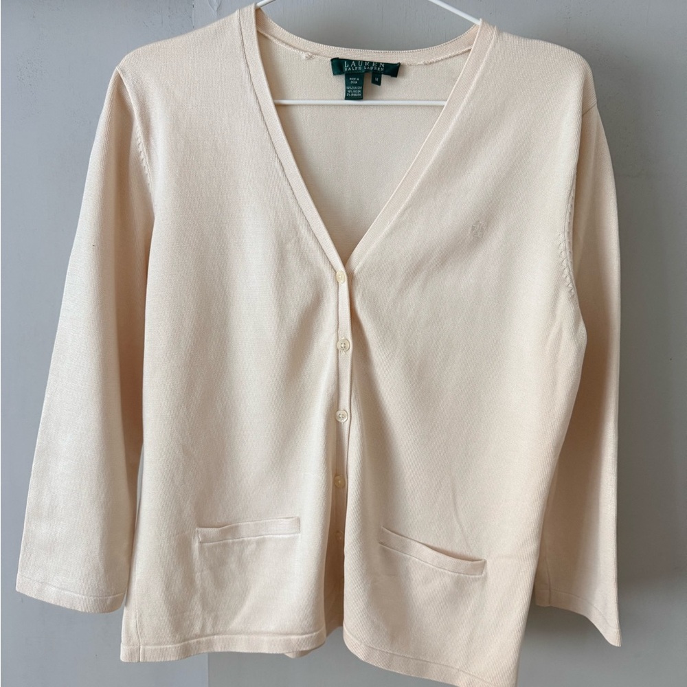 Ralph Lauren medium Cream Cardigan Sweater